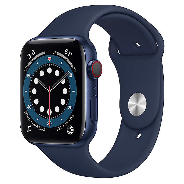 Đồng Hồ Thông Minh Apple Watch Series 6 LTE GPS + Cellular Aluminum Case With Sport Band (Viền Nhôm & Dây Cao Su) - Hàng Chính Hãng VN/A