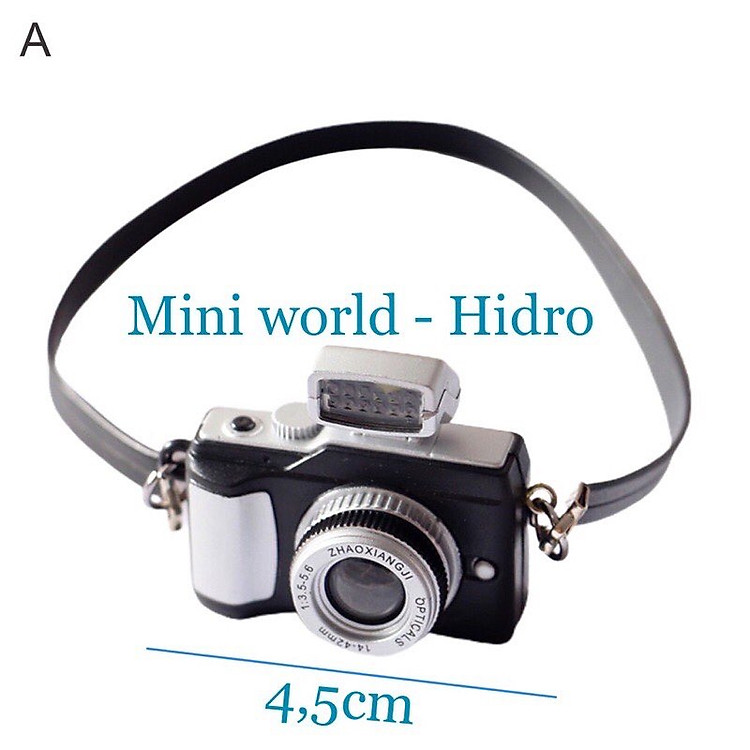 Máy chụp hình mini có đèn và nhạc. Mô hình máy chụp hình cho búp bê.