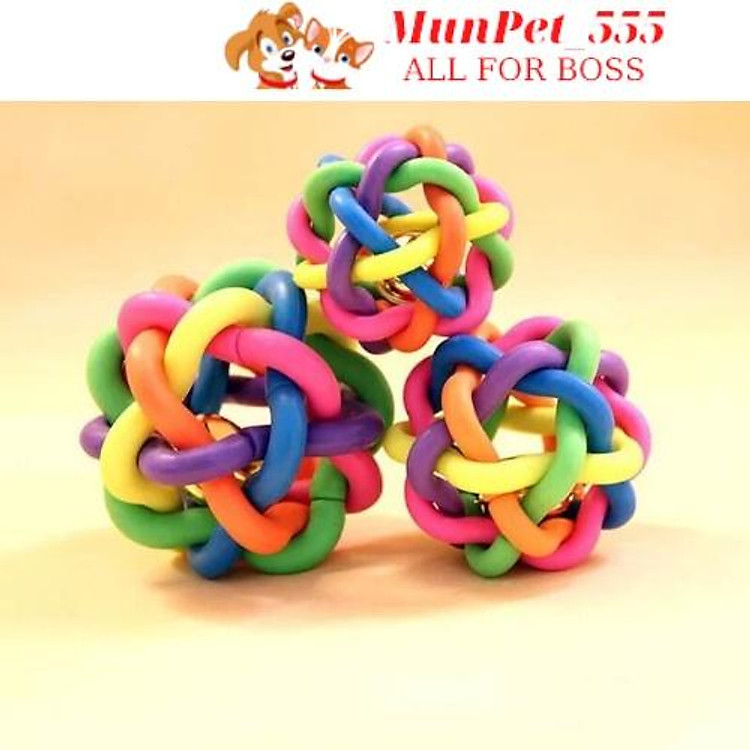 Bóng xoắn đồ chơi 7 màu cho chó mèo ( 3 kích cỡ)