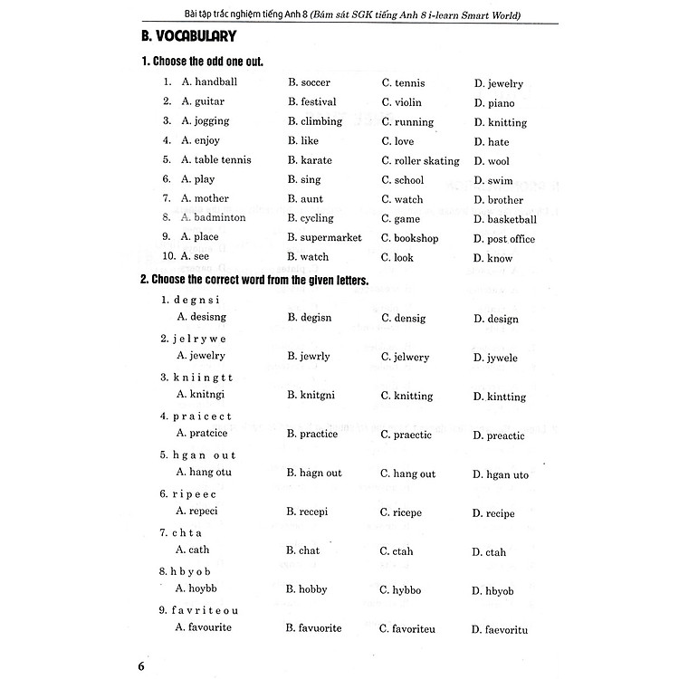 Bài Tập Trắc Nghiệm Tiếng Anh 8 - Có Đáp Án - Ảnh 5