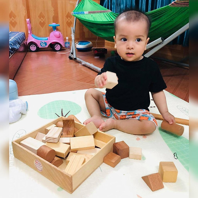 Bộ xếp hình khối 31 miếng gỗ Chính hãng Giá rẻ - Hình ảnh 2