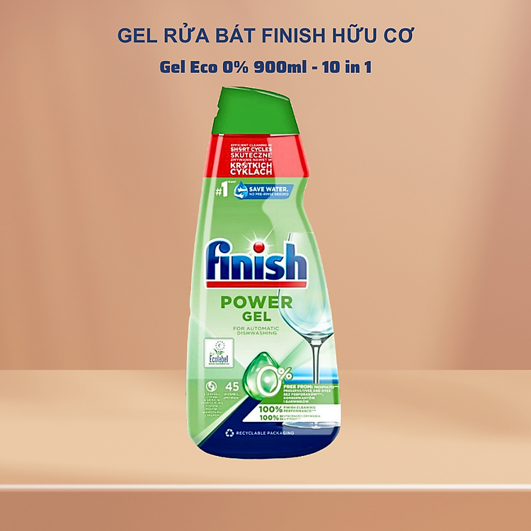 Viên rửa bát Finish Eco 0% - 70 viên/ hộp