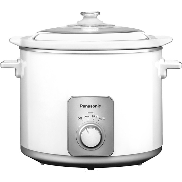 Nồi Nấu Chậm Ninh Hầm Đa Năng Panasonic NF-N50ASRA 5 Lít - 26W - Lòng nồi gốm - 3 mức nấu nhanh chậm tự động - Hàng Chính Hãng