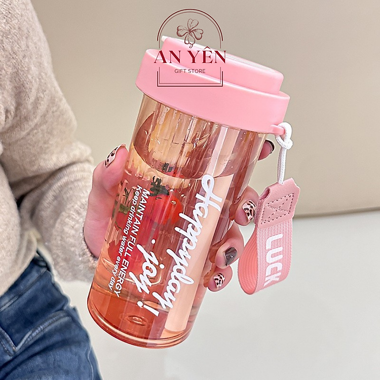 Ly Nhựa Thể Thao In Hình Tiệm Quà An Yên - Hồng - Ảnh 6