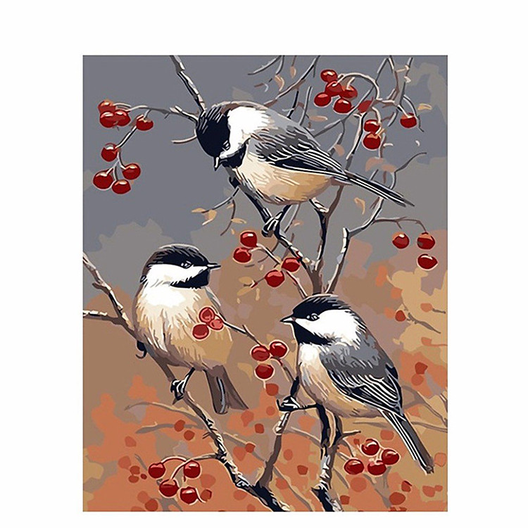 Tranh sơn dầu số hoá tự tô - sẻ hoa