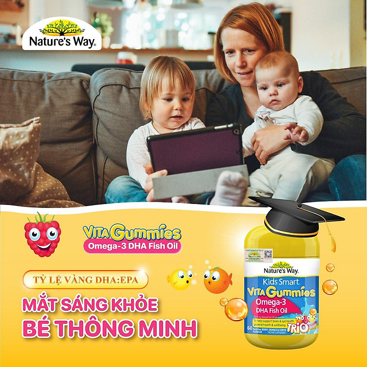 Kẹo Dẻo Omega 3 Kids Smart 60 Viên Tin cậy Giá rẻ - Hình ảnh 4