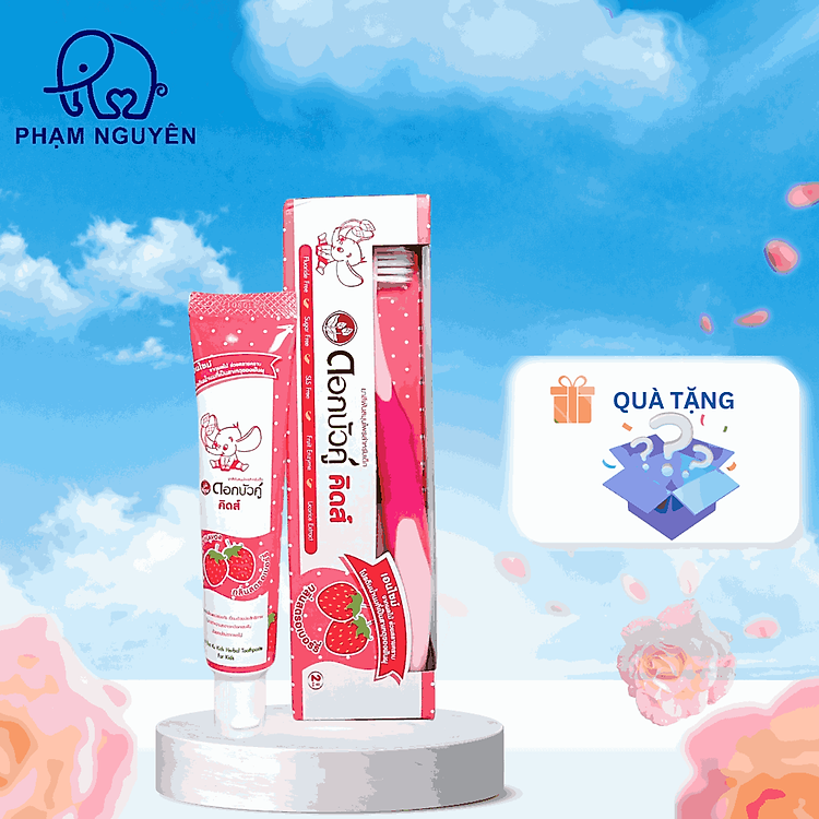 Mua tại Tiki: Kem đánh răng thảo dược Dokbuaku vị dâu Chính hãng, giá tốt