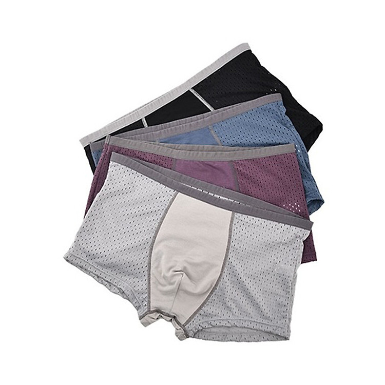 Bộ 4 chiếu quần ship đùi nam thông hơi - giao màu ngẫu nhiên