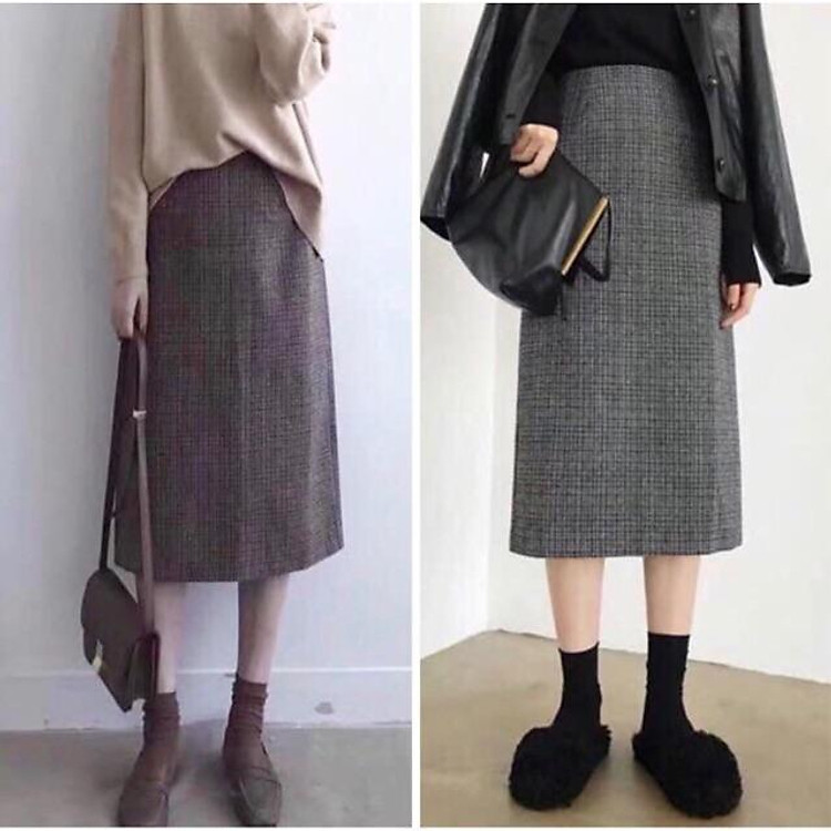 Chân váy dạ - dáng chữ A
