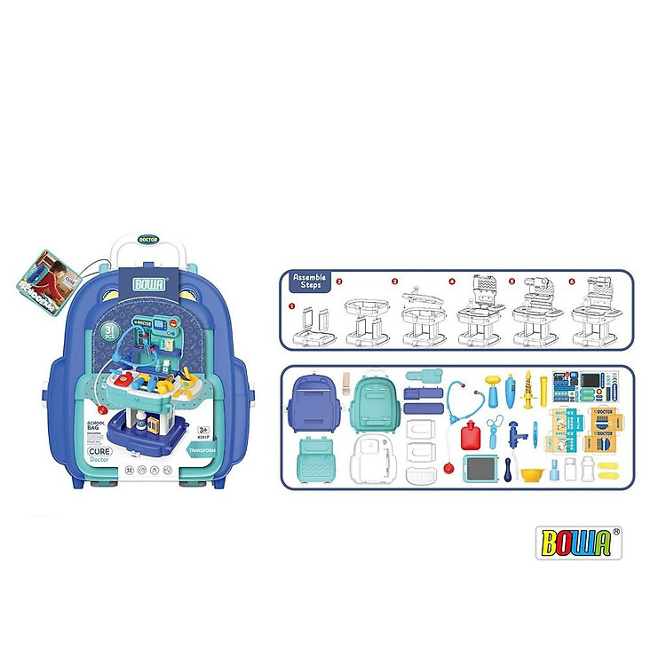 Đồ Chơi Bác Sĩ Không Pin Bowa 8391P Chính hãng Giá rẻ - Hình ảnh 4