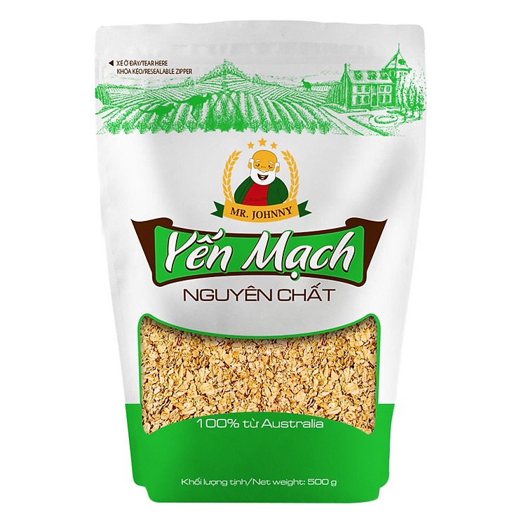 Yến Mạch Ăn Liền (Instant Oats) Mr Johnny (500g)