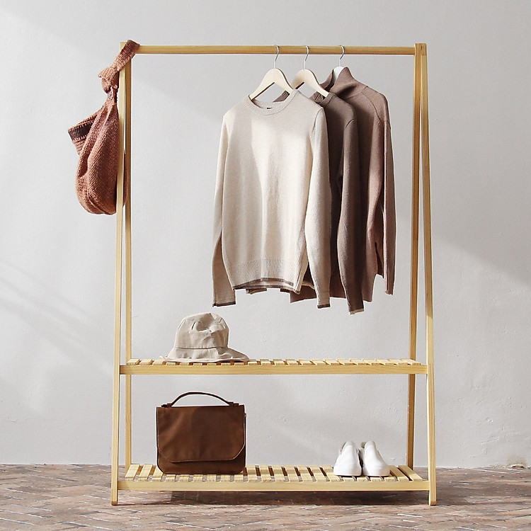 Giá Treo Quần Áo Bằng Gỗ Thông OCHU - A Hanger 2F Size M