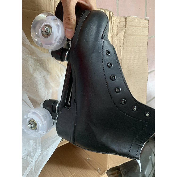 Giày patin phát sáng hai hàng - Đen Chính hãng Ưu đãi - Hình ảnh 4