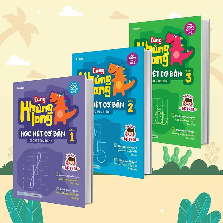 Cùng Khủng Long Học Nét Cơ Bản – Nét, Số, Chữ Cái Đầu Tiên