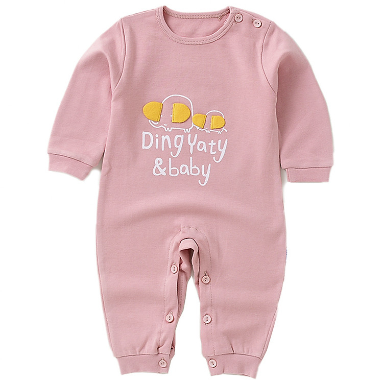 Bodysuit Áo Liền Quần Cho Trẻ Sơ Sinh Họa Tiết Chữ Trước Ngực 00107