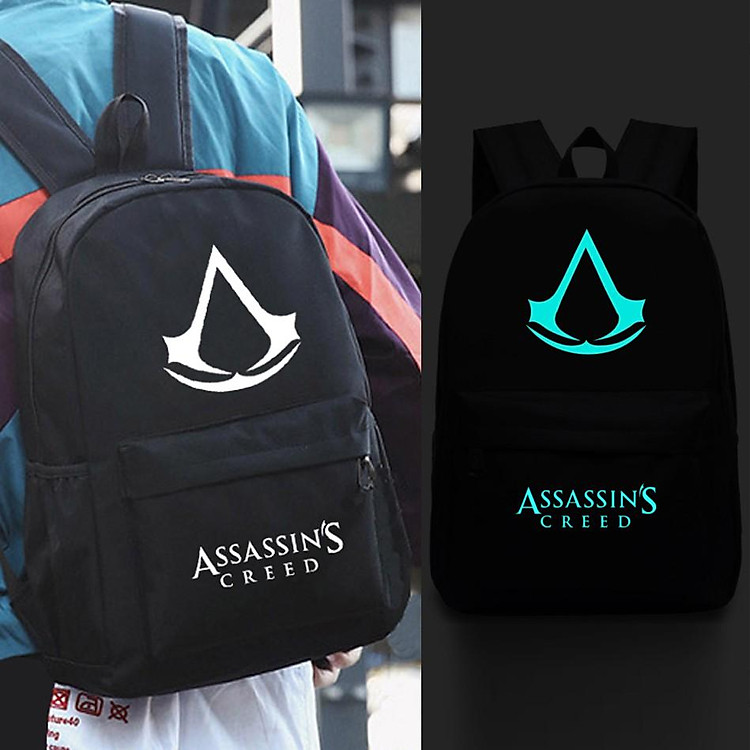 Balo logo dạ quang Assassins Creed