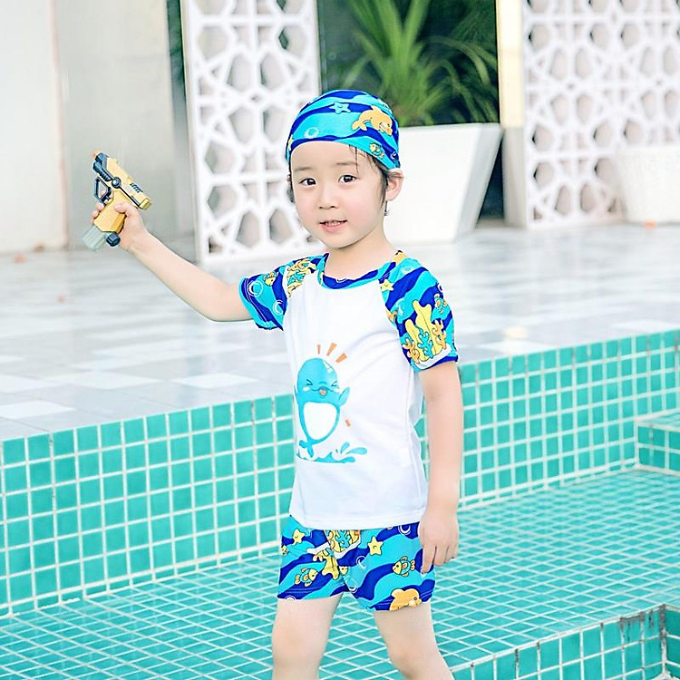 Bộ đồ bơi cho bé trai hình cá mập