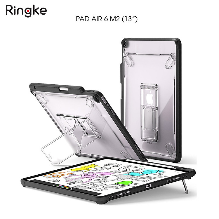 Ốp lưng cho iPad Pro 13" M5/M4 / Pro 11″ M5/M4 / Air 6 13" M3/M2 / Air 6 11" M3/M2 / Air 5 / Air 4 RINGKE Fusion Sketch Stand - Hàng Chính Hãng