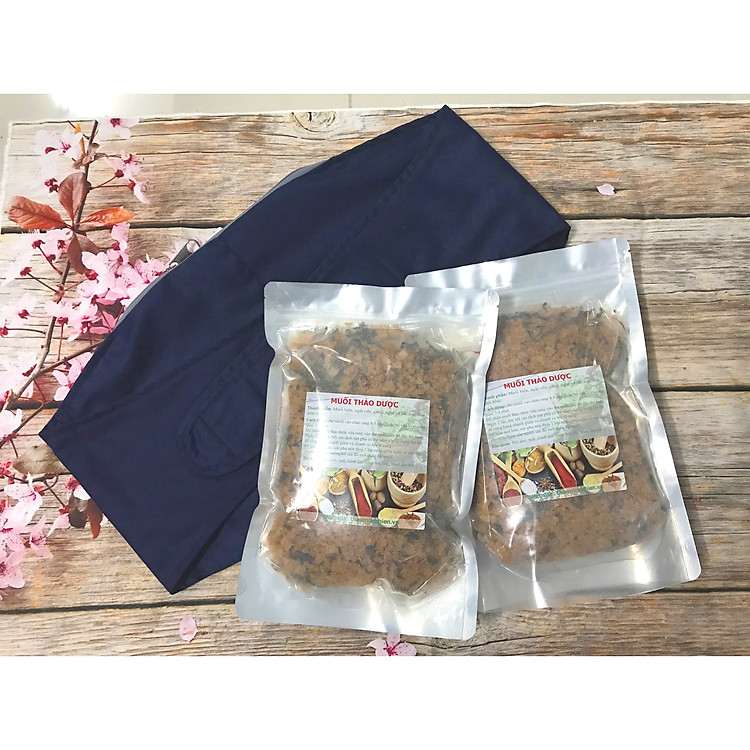 Combo 2 Muối Thảo Dược Chườm Bụng Sau Sinh(Tặng Kèm Đai Quấn Muối)