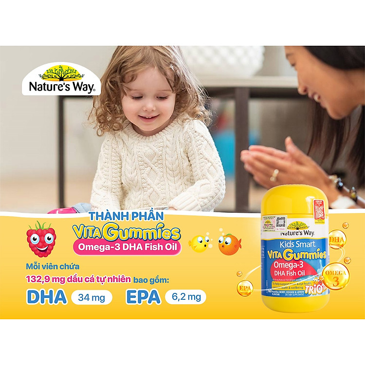 Dầu cá Omega-3 DHA cho trẻ Vita Gummies Chính hãng Tiết kiệm - Hình ảnh 4