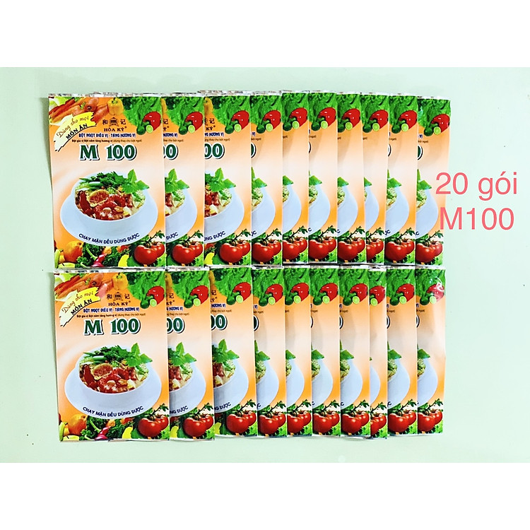 BỘT NGỌT ĐIỀU VỊ TĂNG HƯƠNG VỊ M100 ( combo 20gói )