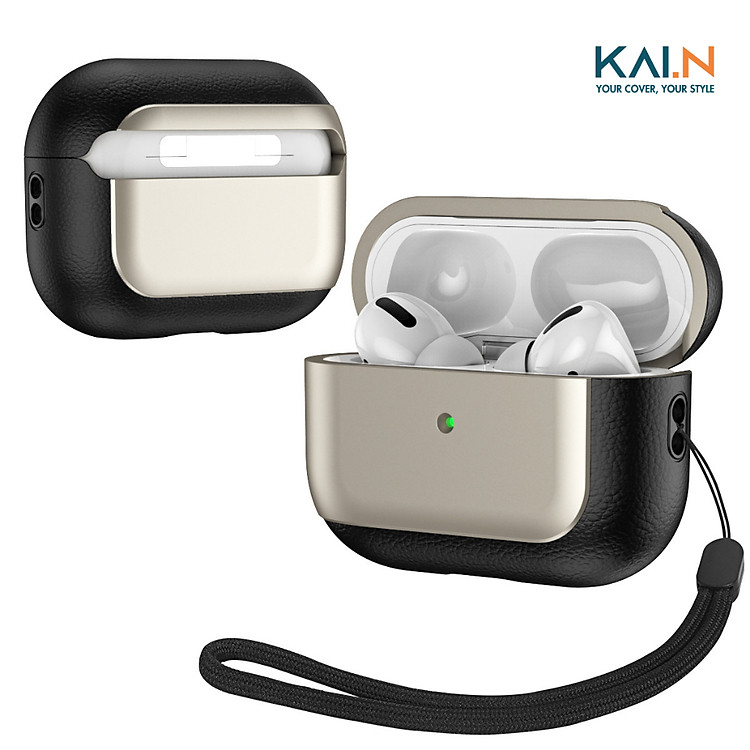 Ốp Bảo Vệ Dành Cho Airpods 4/ Airpods Pro 2/ Airpods Pro/ Airpods Pro 3, Kai.N Chrome, Kèm Dây Đeo - Hàng Chính Hãng
