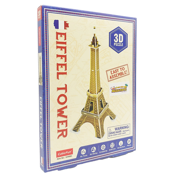 Mô Hình Giấy 3D Tháp Eiffel Cubic Fun Chính hãng Ưu đãi - Hình ảnh 3
