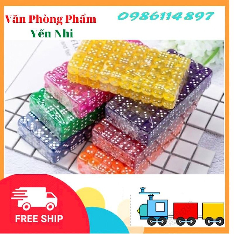 Xúc xắc xí ngầu nhựa 1,6cm (màu cam) - Ảnh 4