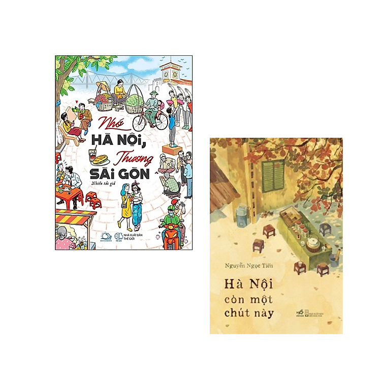 Combo 2 cuốn Tiểu Thuyết/ Tản Văn Hay Nhất : Nhớ Hà Nội, Thương Sài Gòn+ Hà Nội Còn Một Chút Này/ Tặng Kèm Bookmark