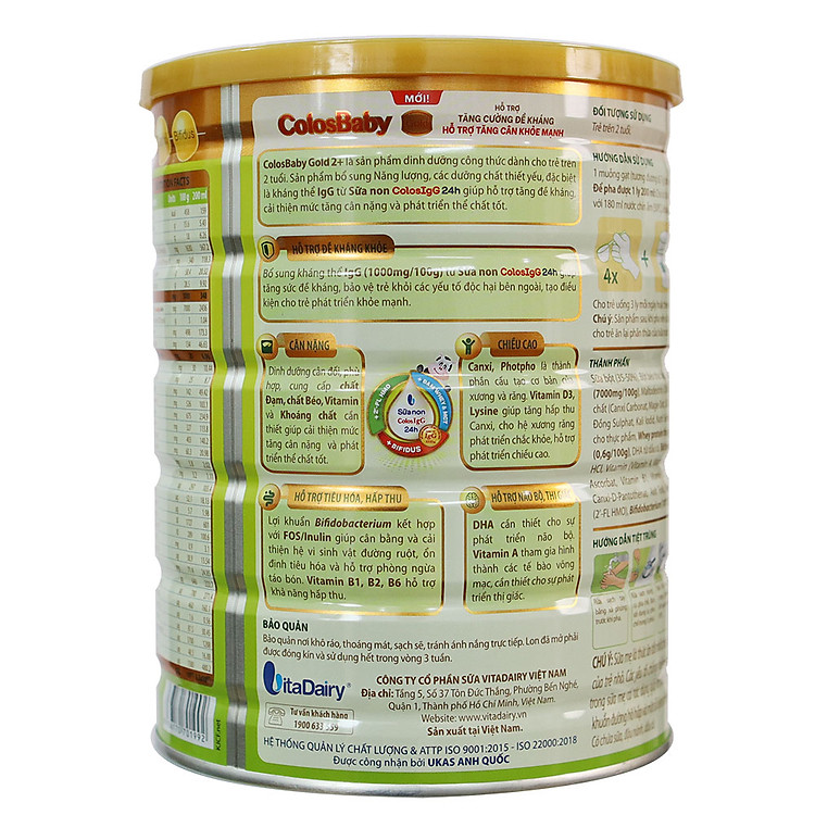 Mua Sữa công thức Colosbaby Gold 2+ 800G Chất lượng Giá tốt - Hình ảnh 2