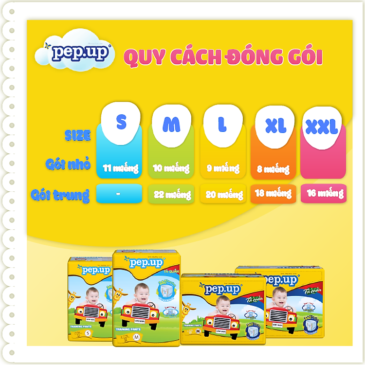 Mua Combo 2 gói Tã Em Bé Pep.up XL Giá tốt - Hình ảnh 5