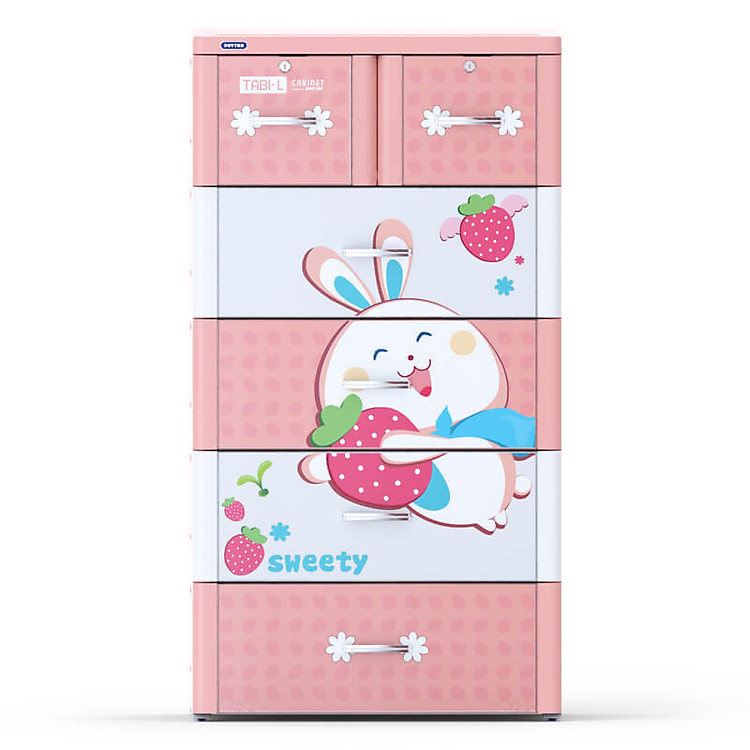 Tủ Tabi-L 5 Tầng DUY TÂN Nhựa PP/ABS Gồm 4 Hộc Lớn và 2 Hộc Nhỏ, Tủ Quần Áo Đa Năng, Tiện Lợi