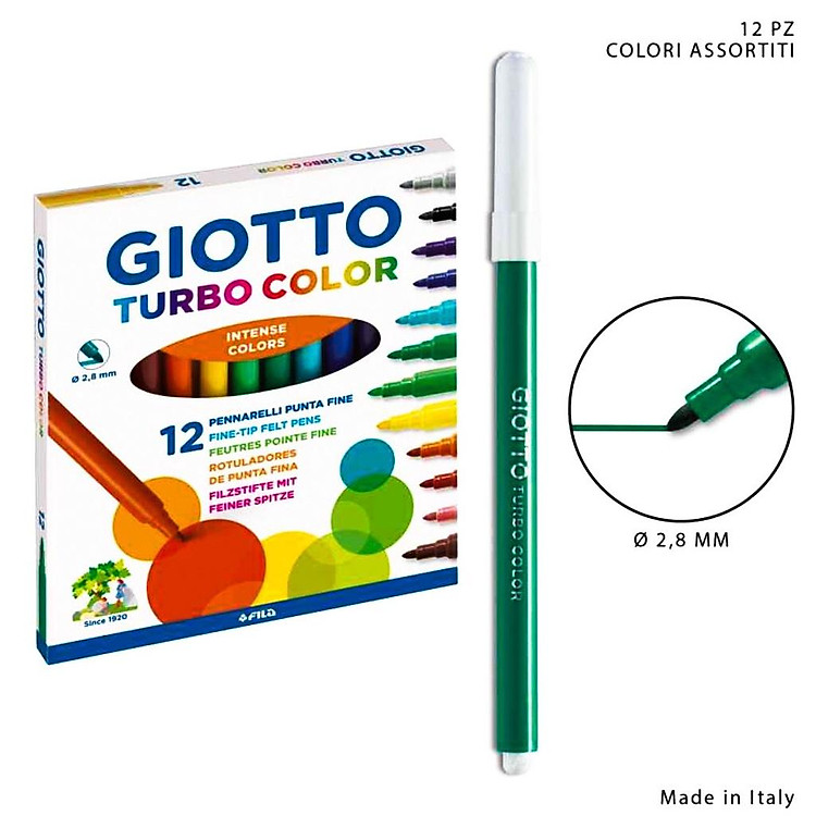 Bút dạ màu GIOTTO Turbo Color (12 màu) - Ảnh 3
