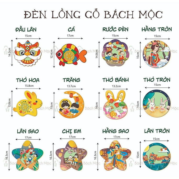 Lồng Đèn Trung Thu Gỗ Bách Mộc Chính hãng Giá tốt - Hình ảnh 5
