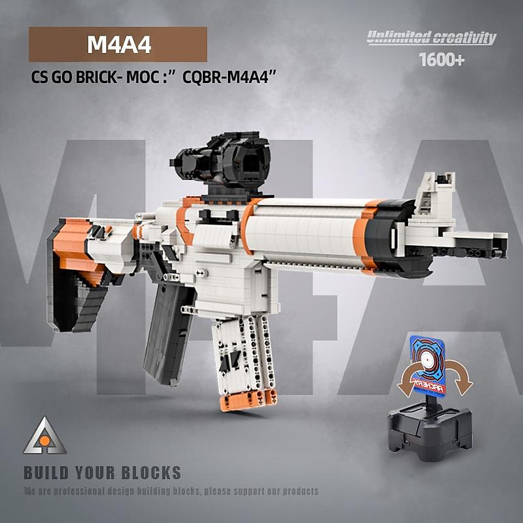 Đồ Chơi Lắp Ráp Kiểu LEGO CSGO Mô Hình M4A4 Asiimov Với 1600+ Mảnh Ghép ...