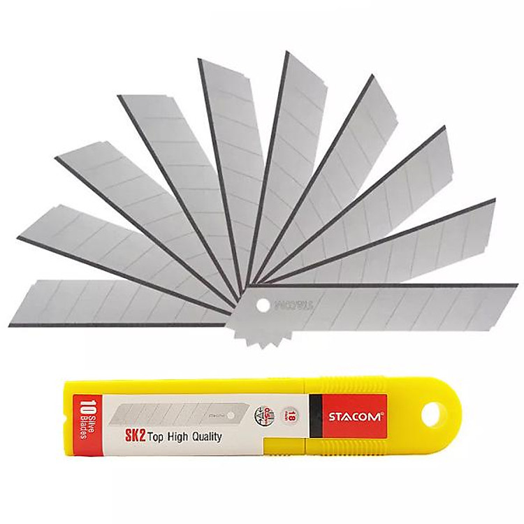 Hộp Lưỡi Dao Rọc Giấy Lớn Stacom E2018 (10 chiếc)