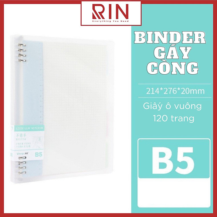 Sổ Tay Ghi Chép Gáy Còng B5 (120 trang)