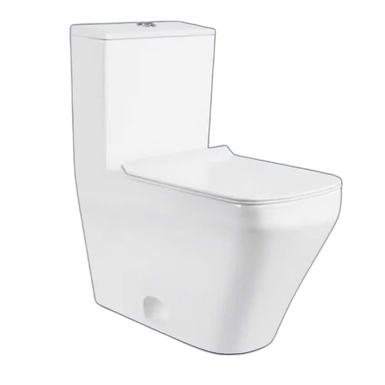 Bộ bàn cầu 1 khối nắp chữ D, kích thước 700*400*790mm, màu Glossy White, hiệu Trevi