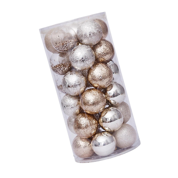 30x Christmas Balls Christmas Baubles Decoration DIY Christmas Tree Hanging Ornaments for Anniversary Engagement Outdoor Home
