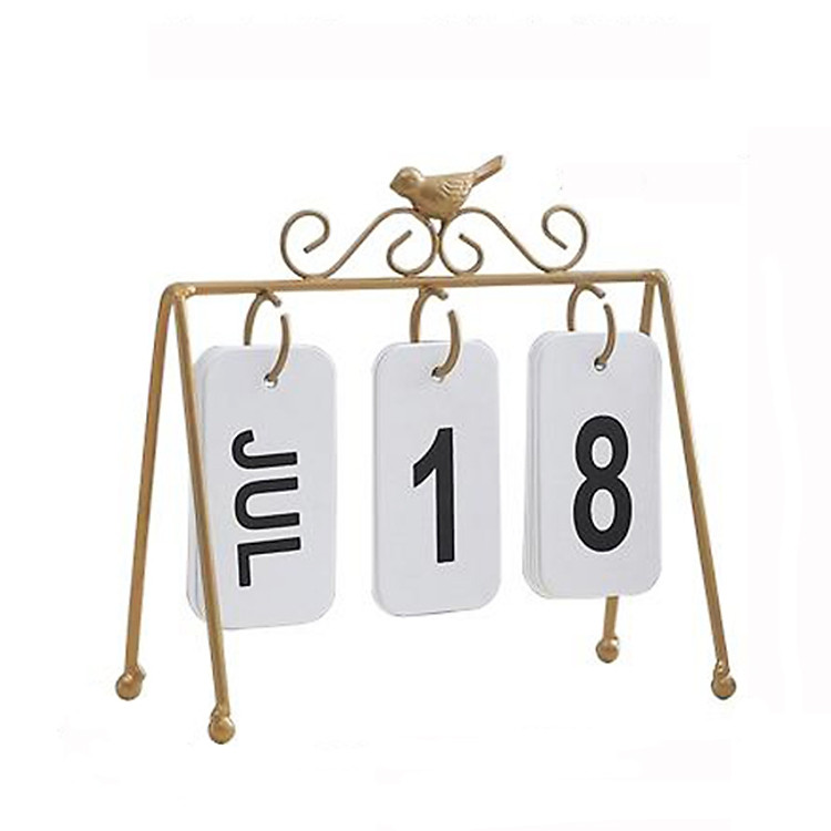 Lịch khung kim loại nghệ thuật chú chim để bàn