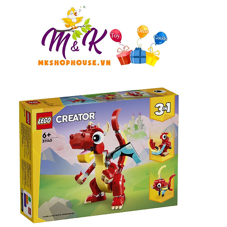 Tìm mua tại Avakids: LEGO CREATOR 31145 Rồng đỏ may mắn - Ngập tràn khuyến mãi