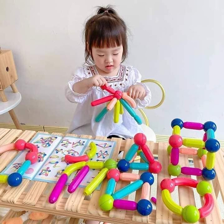 Đồ Chơi Xếp Hình Nam Châm 64 Chi Tiết Chính hãng Tiết kiệm - Hình ảnh 4