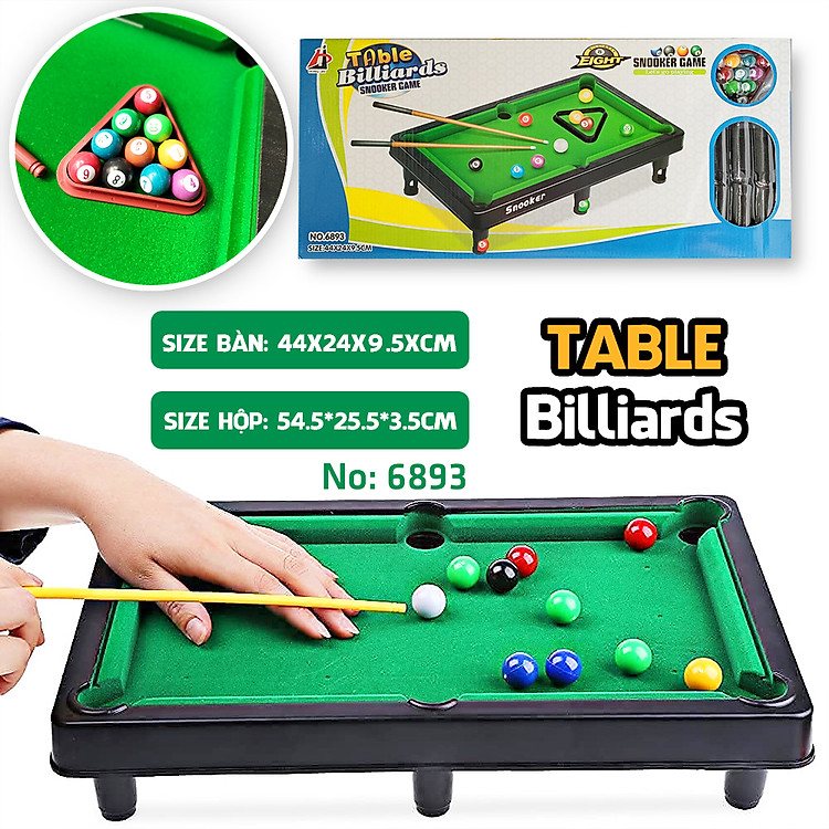 Bộ Bàn Bi-A Mini - Bàn Bida Mini - Thiết Kế Ấn Tượng, Chất Liệu Nhựa An Toàn