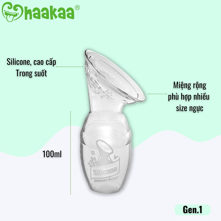 Cốc hứng sữa Gen.1 100ml Haakaa Giá rẻ - Hình ảnh 4