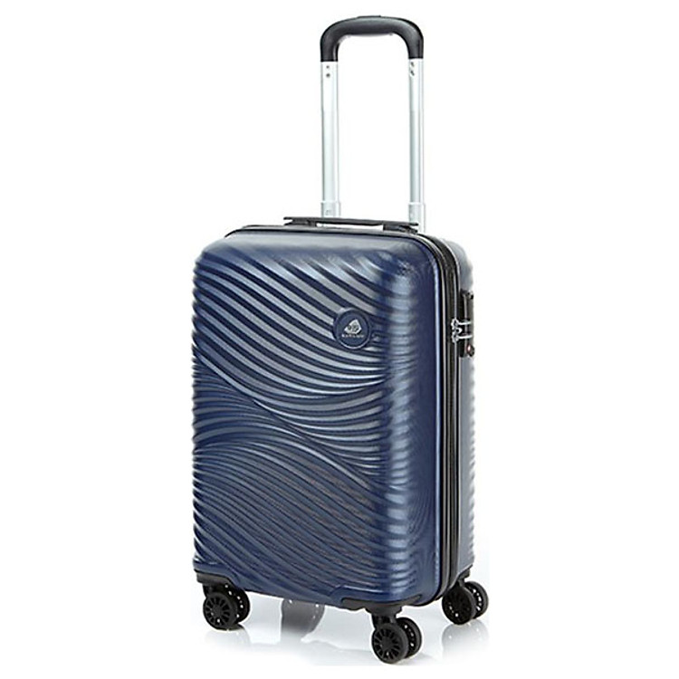 Vali nhựa Kamiliant Waikiki CLX : Thiết kế giao thoa giữa vân sóng biển và các đường cong cộng hưởng Dáng trụ cứng cáp 4 bánh xe xoay 360 độ