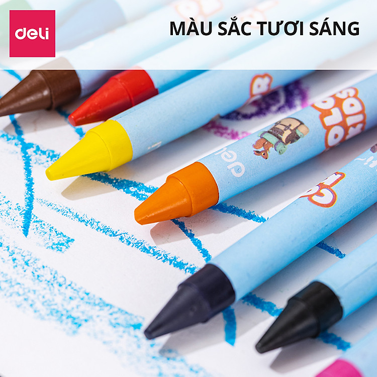 Bút Sáp Màu Colorkids Deli (10 màu) - Ảnh 3