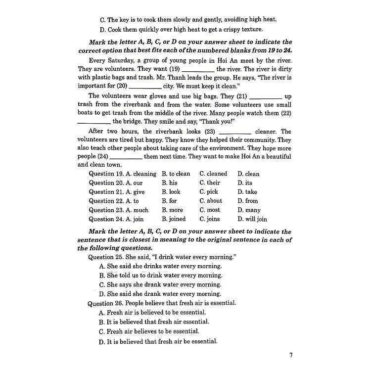 Bộ Đề Luyện Thi Vào Lớp 10 Môn Tiếng Anh Cấu Trúc 2025 - Ảnh 4