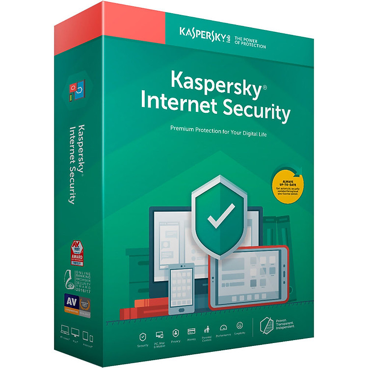 Phần Mềm Diệt Virus Kaspersky Internet Security (KIS) (1 User) - Hàng chính hãng