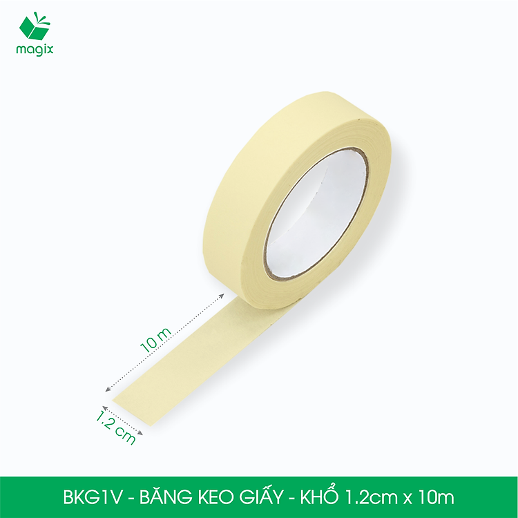 Block Băng Keo Giấy 1.2cm x 10m (12 cuộn)