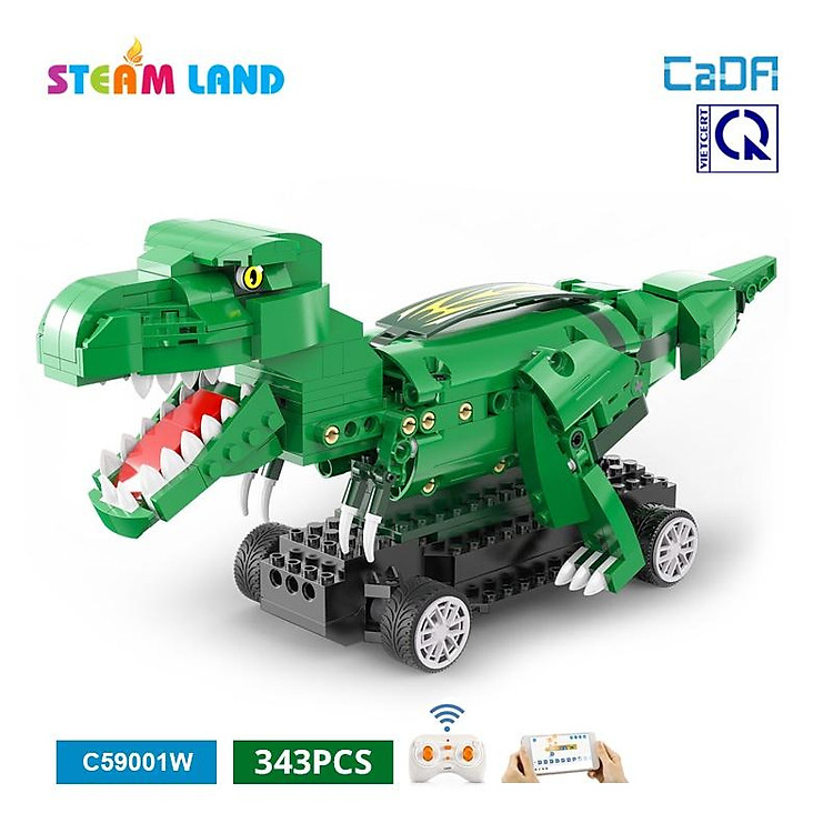 Mua tại Tiki: Đồ Chơi Lắp Ráp Robot Khủng Long CADA Chính hãng Giá rẻ